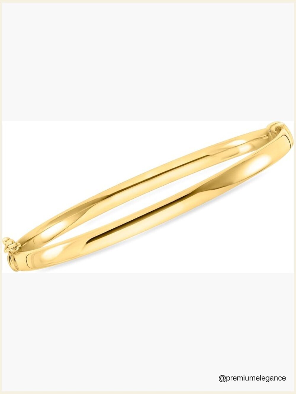 4mm 18kt Gold Over Sterling Silver Bangle Bracelet